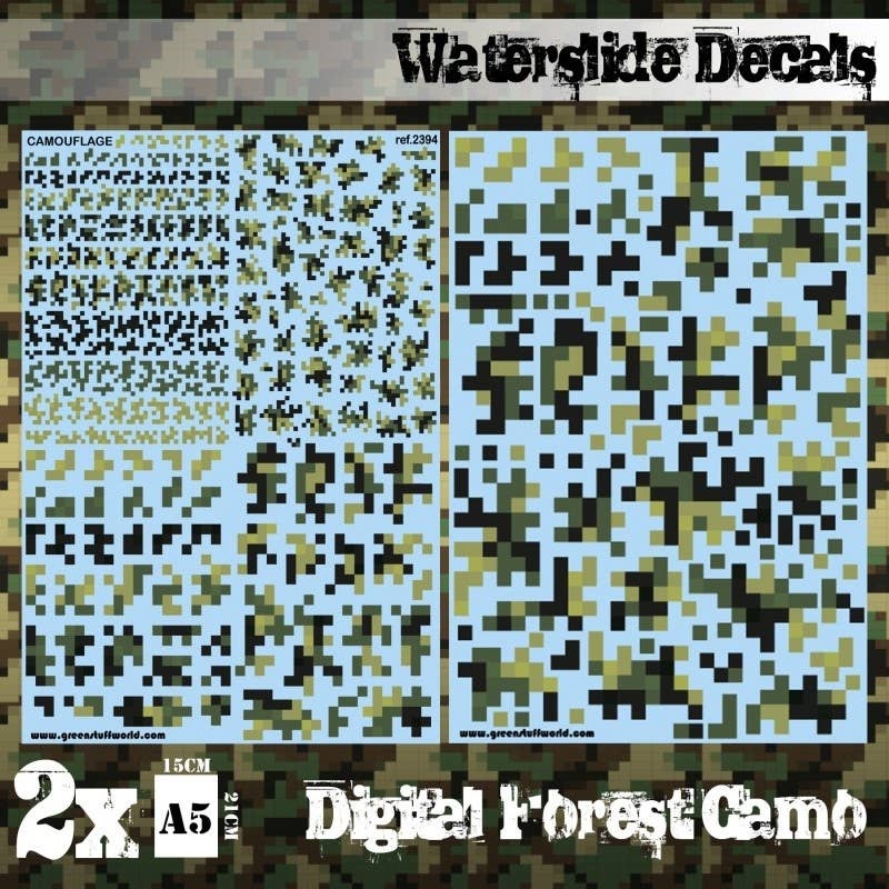 Waterslide Decals Digital Forest Camo