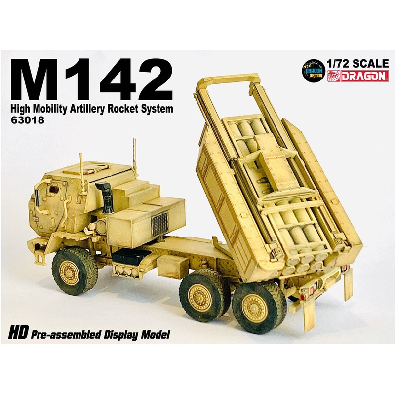 1/72 US Army M142 High Mobility Rocket Artillery System (HIMARS) Desert Yellow Complete Product