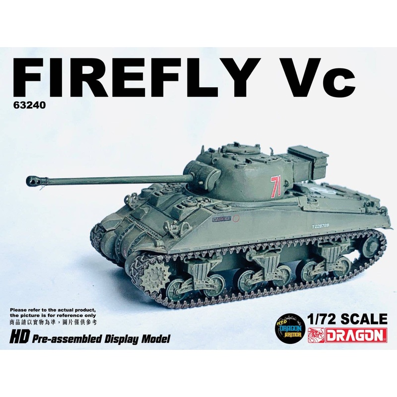 1/72 WW.II British Firefly VC 27th Armored Brigade 13th/18th Royal Hussars Cavalry Regiment Normandy 1944 Completed Product