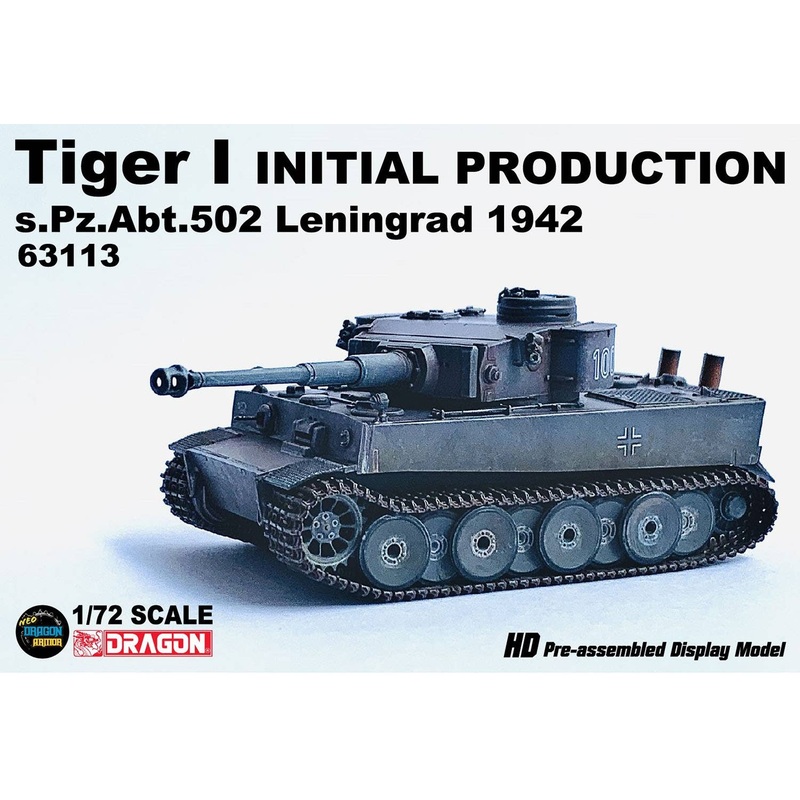 1/72 WW.II German Tiger I Early Production 502nd Heavy Tank Battalion Leningrad 1942 Finished Product