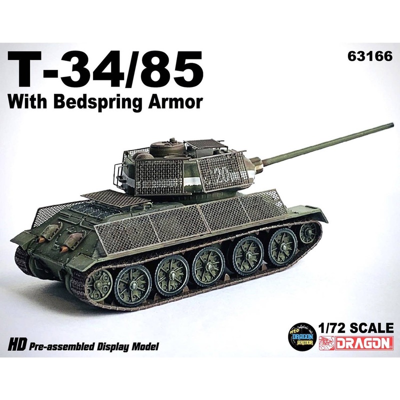 1/72 WW.II Soviet Army T-34/85 Bed Spring Armor Equipment Finished Product