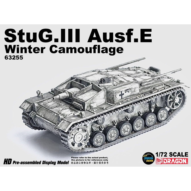 1/72 WWII German Army Sturmgeschutz III Ausf. E Winter Camouflage Russia 1942 Finished Product