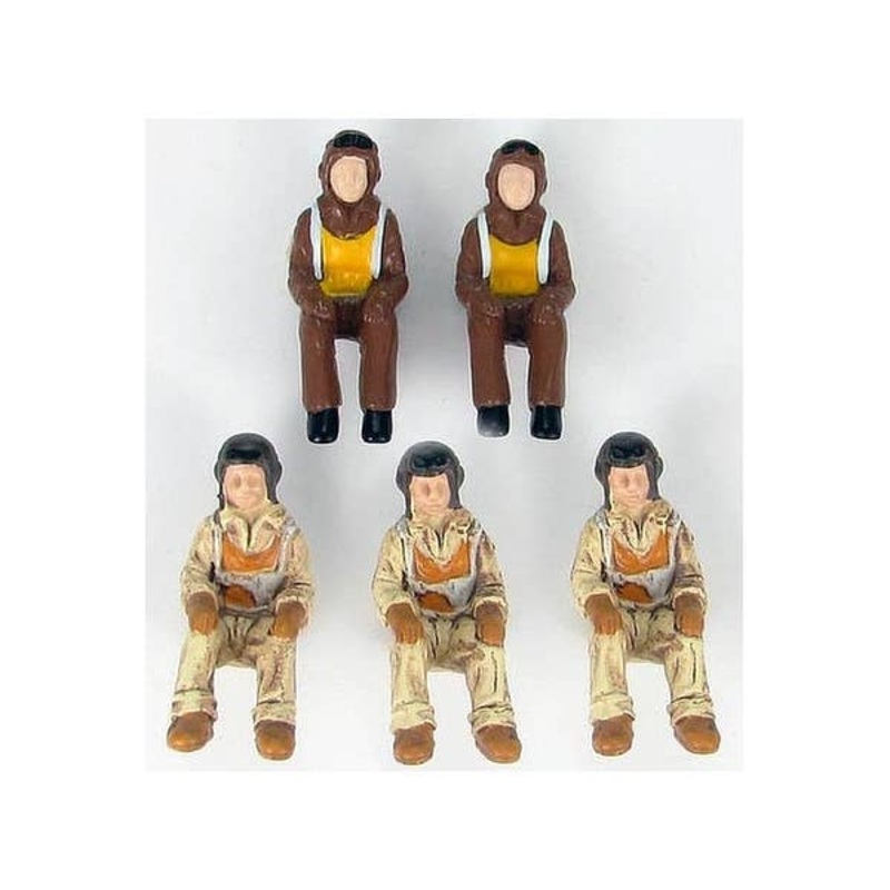 1/48 WWII US Navy and RAF Pilots Set (5 figures)