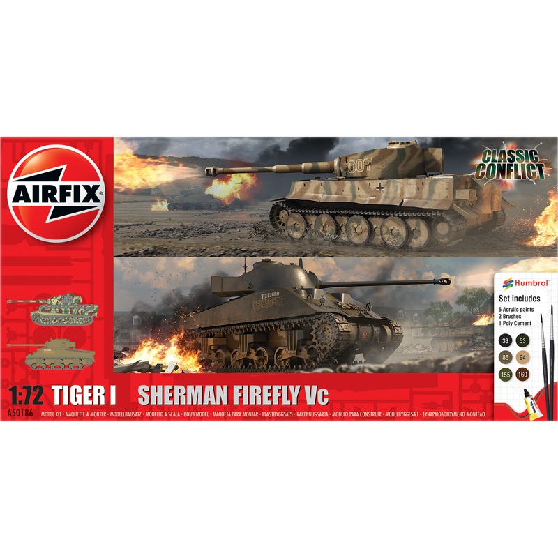Classic Conflict Tiger 1 vs Sherman Firefly | A50186 | Airfix Model