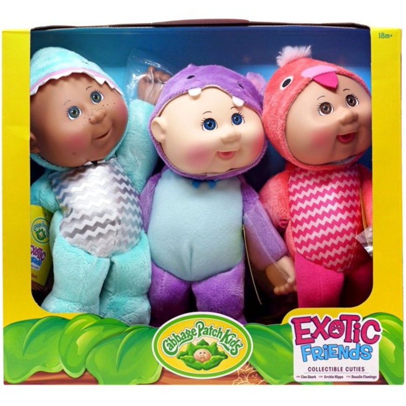 Cleo Shark - Archie Hippo - Rosalie Flamingo | Exotic Friends | Cabbage Patch Kids