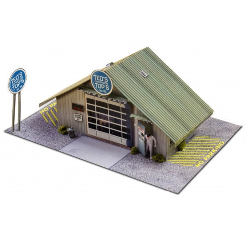 Commercial Steel Garage | Photo Real Model Kit | BK4810 | Innovative Hobby Supply