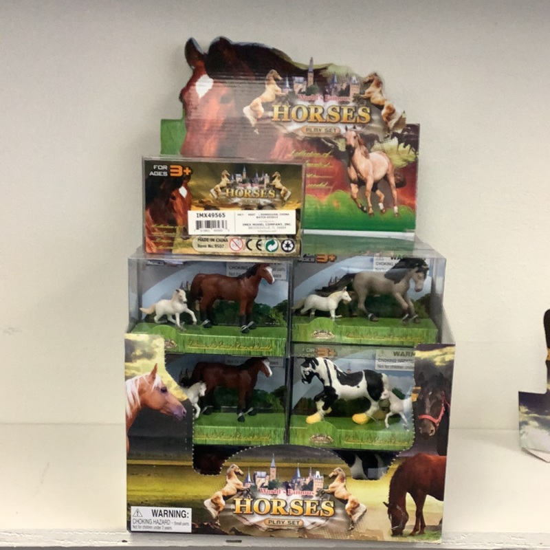 Counter Display-Horses ,6 asst, 24 PCS