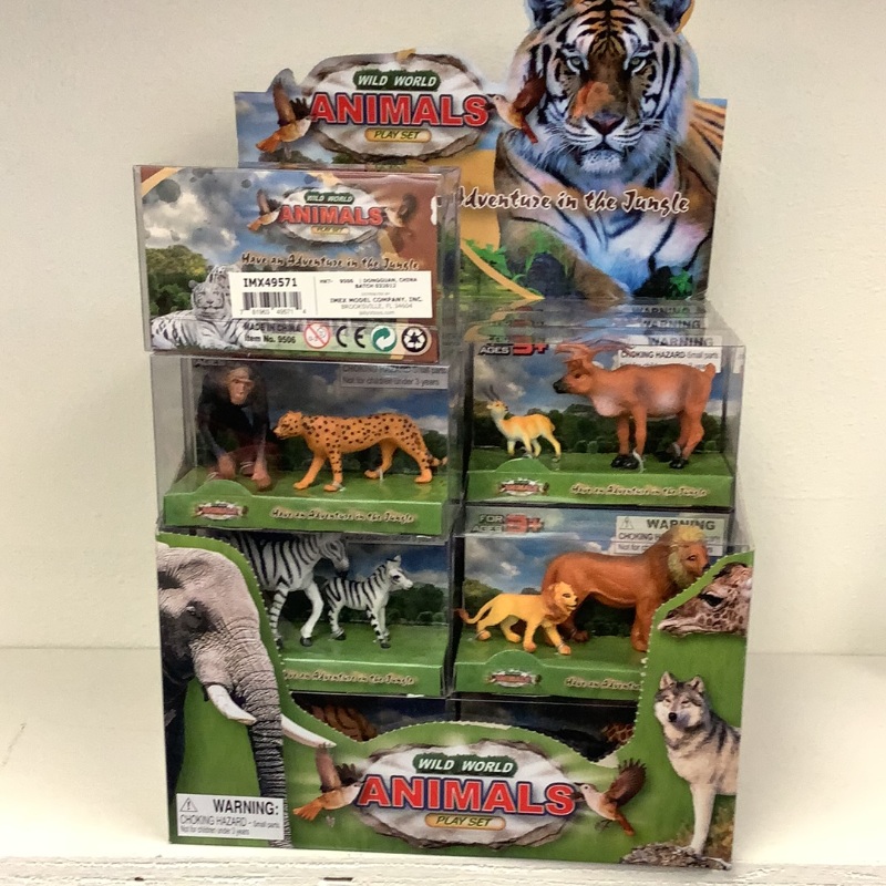 Counter Display-Wild World Animals ,6 asst, 24 PCS