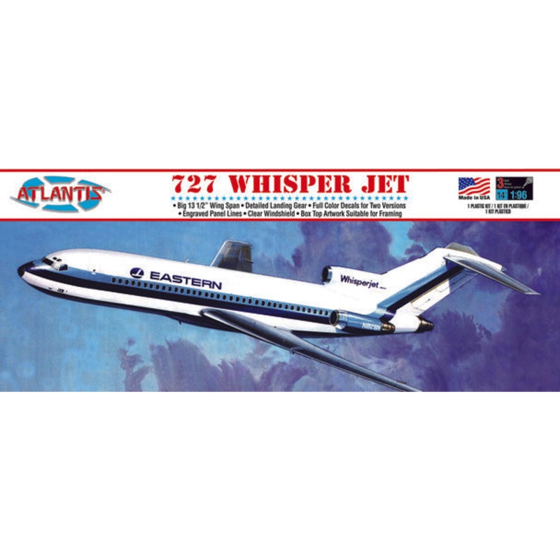 Boeing 727 Whisper Jet Plastic Model Kit | ALM351 | Atlantis Model Co.