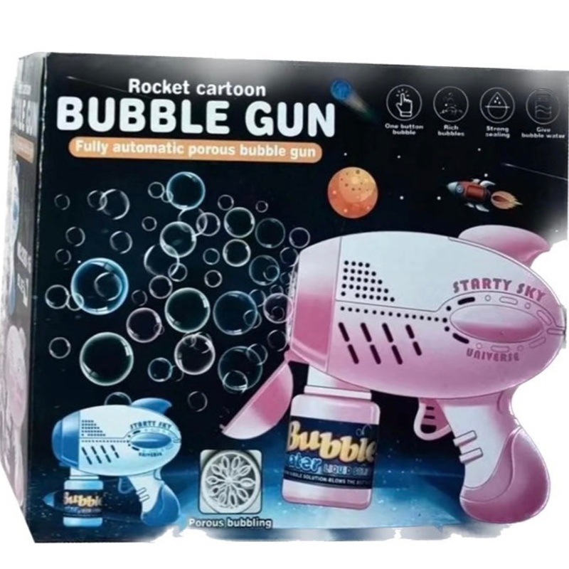 Cartoon Rocket Bubble Gun w/ Multihole | 89060 | BVP