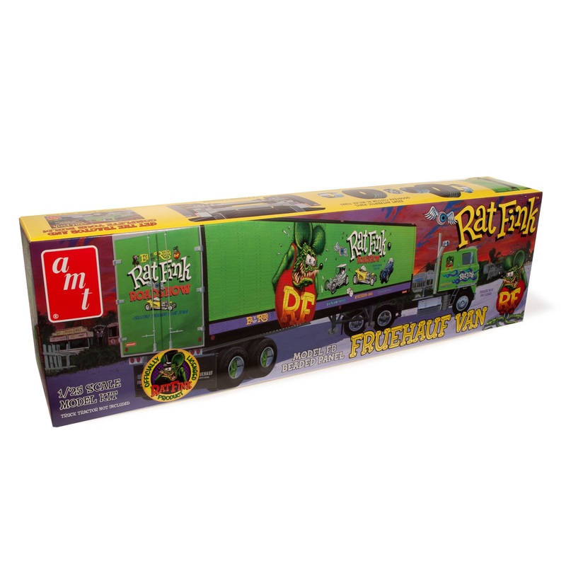 AMT FRUEHAUF BEADED VAN TRAILER HAULER - RAT FINK 1:25 SCALE MODEL KIT | AMT1292 | Auto World