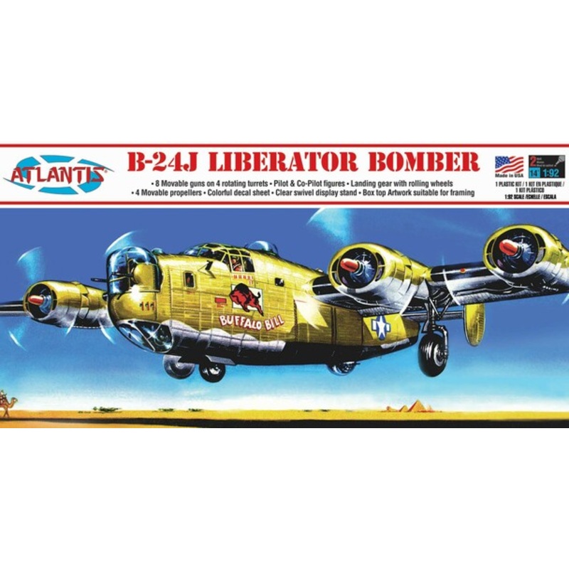 B-24J Liberator Bomber Buffalo Bill Plastic Model Kit 1/92 Atlantis | ALM218 | Atlantis Model Co.