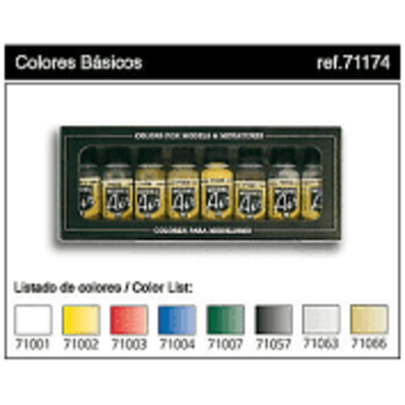 Basic Model Air Set 8 Color Set  | 71174 | Vallejo Paints