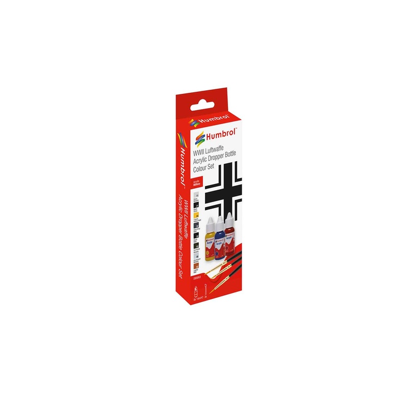 Acrylic Paint & Brush Luftwffe WWII Colours | DB9063 | Humbrol