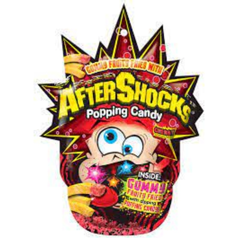 Aftershocks Popping Cherry Gummy Fries | 46383 | Nassau Candy