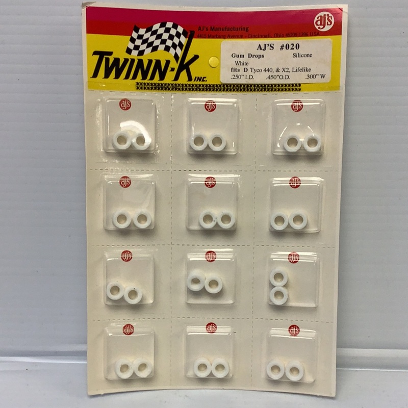 AJ'S | 020 | Gum Drops Silicone White Tires
