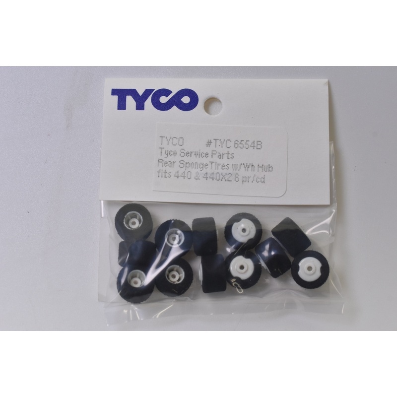440x2 Rear Sponge Tires w/Hub 12pc | 6554B | Tyco