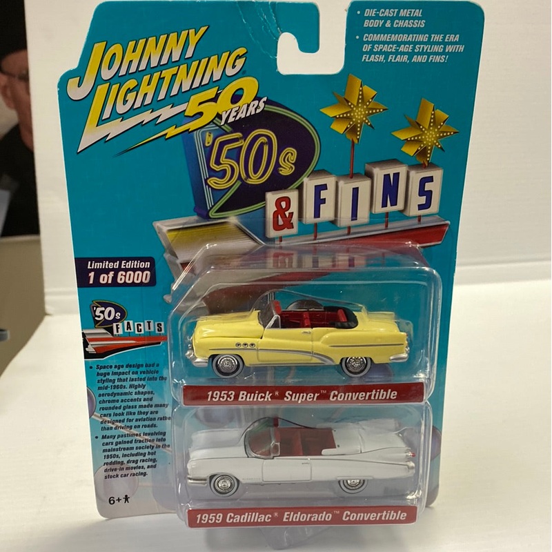 50 & Fins  1959 Cadillac 1953 Buick | JLPK0082-2| Johnny Lightning