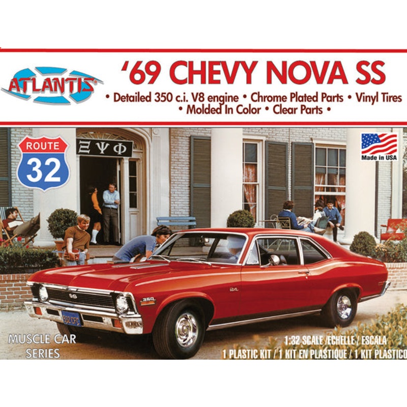 69 Chevy Nova SS Model Kit 1/32 Scale Atlantis | ALM2006 | Atlantis Model Co.