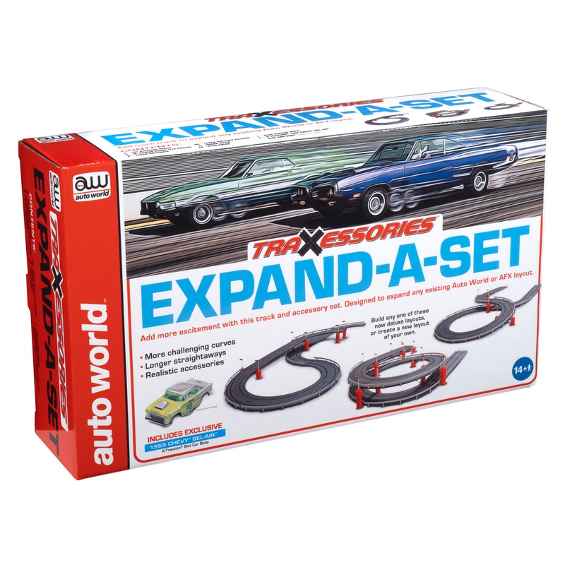 7' Track & Accessory Expand-A Set with 1955 Chevy Bel Air Gasser Body | TRX112 | Auto World