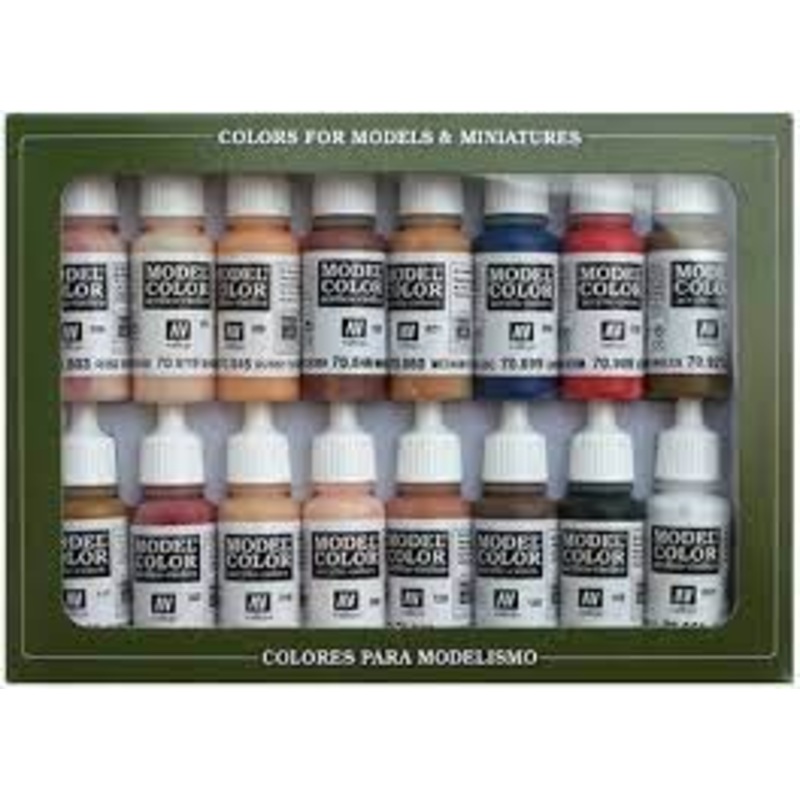 70141 Model Color Set - Earth Tones (16)  | 70141 | Vallejo