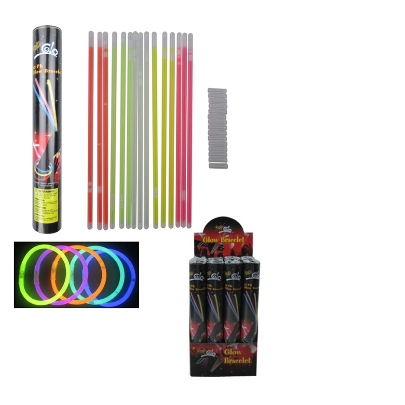 8" Mixed color glow stick 10Ppcs in a Tube | 884189 | BVP