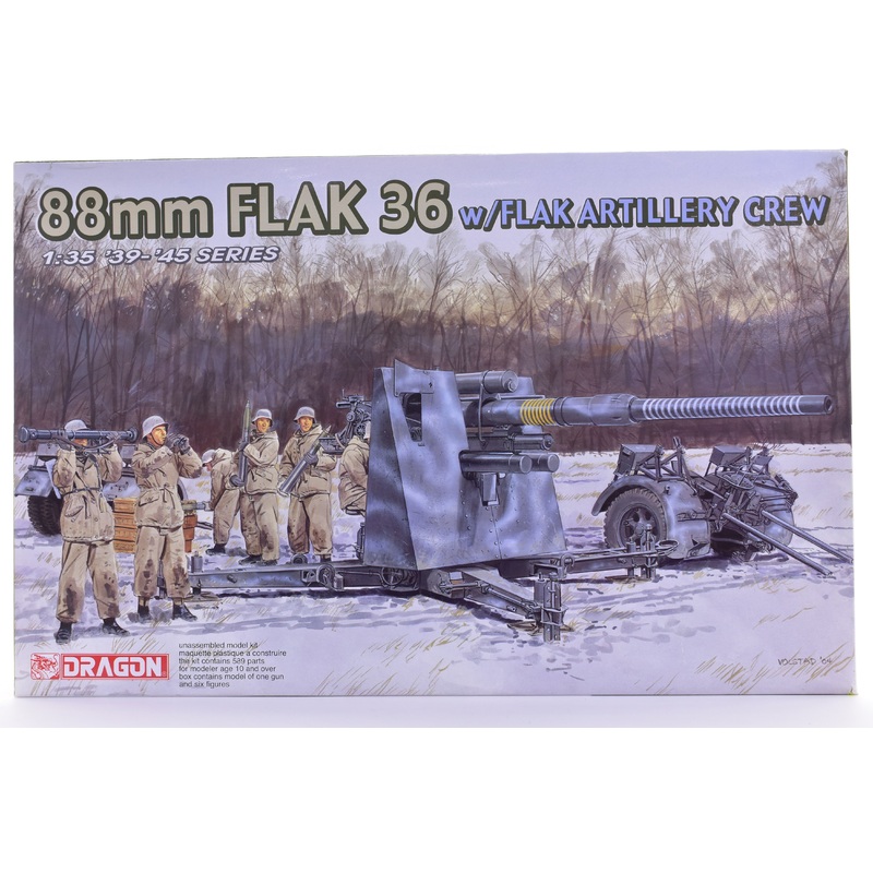 88mm FLAK 36 w/Flak Artillery Crew  39-'45 Series  1:35 | 6260 | Dragon Model