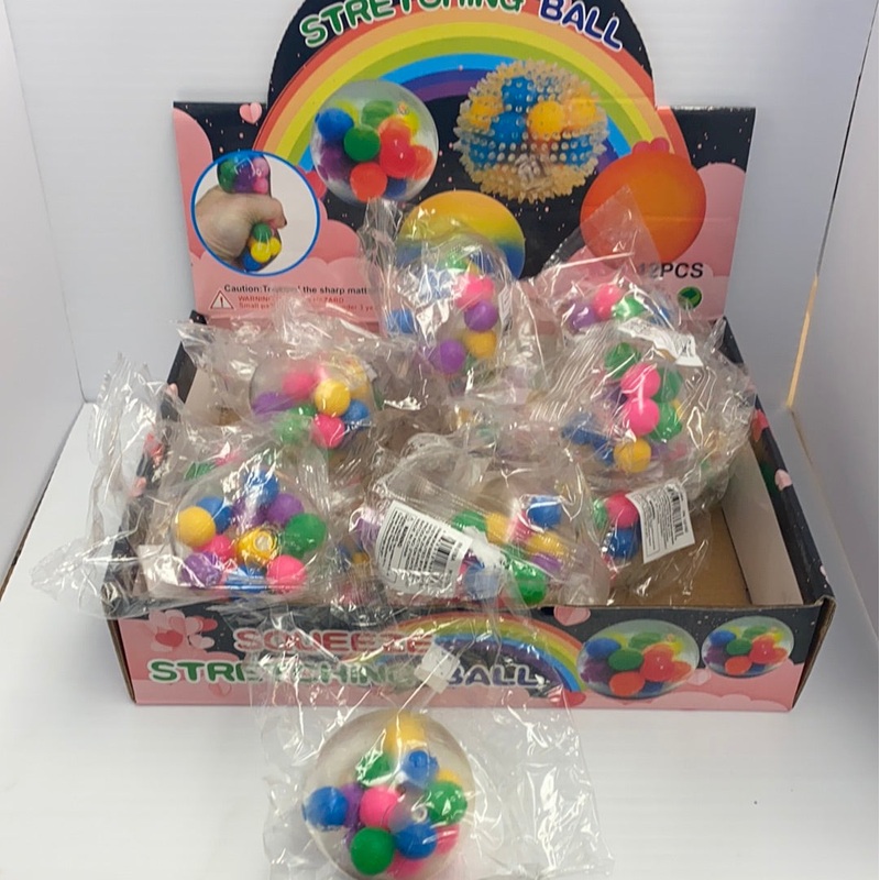 2.5" Sticky and Squeeze Ball /15 Color Beads | 88651 | BVP