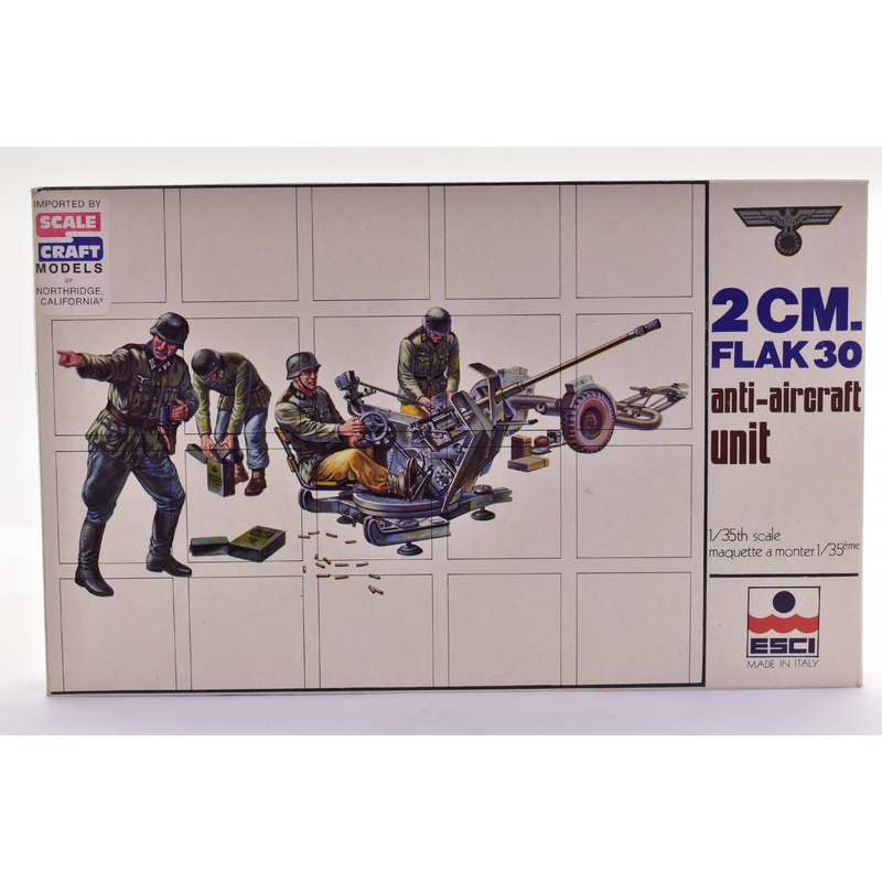 2 CM. Flak 30 anti-aircraft Unit 1:35 Scale  | 5013 | ESCI Model Company