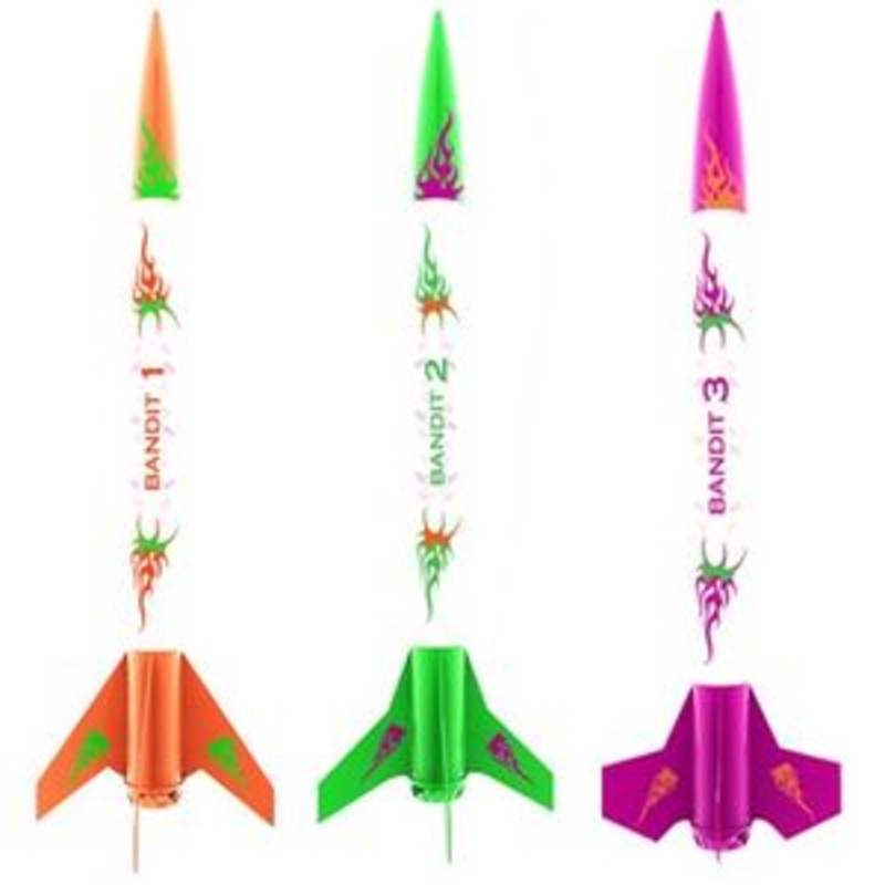 3 Bandits Model Rockets Kit, E2X, (3 Rockets) |  2435 | Estes