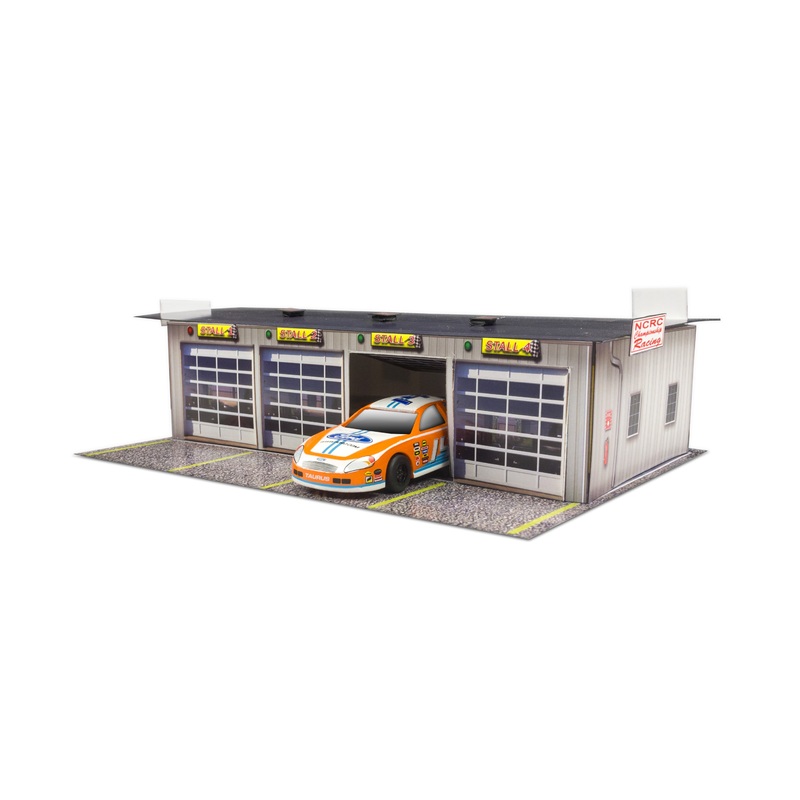 4 Stall Pit Garage | Photo Real Model Kit | BK 6411 | Innovative Hobby Supply