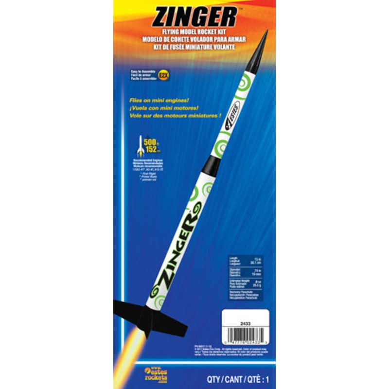 Zinger Flying Model Rocket Kit | 2433 | Estes