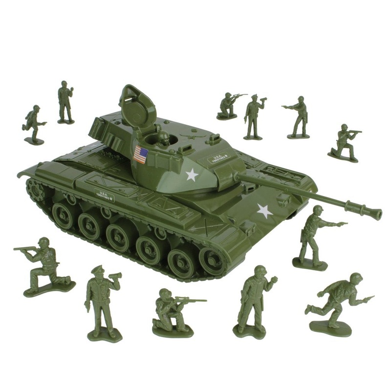 Walker Bulldog M41 Tank Playset  Olive Green | 17520 | Tim Mee