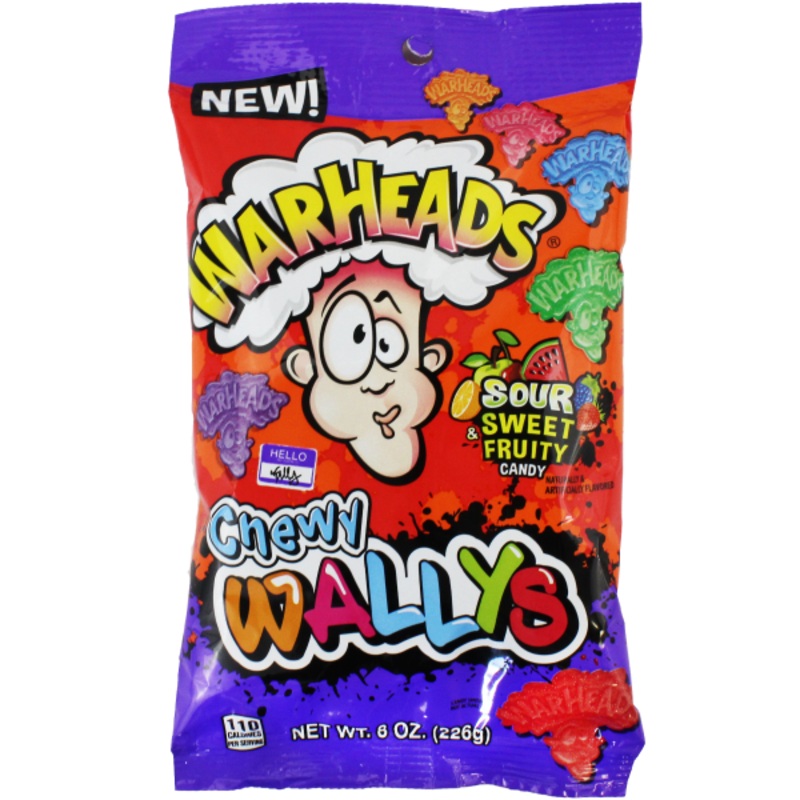 Warheads Chewy Wallys Peg Bag | 27300 | Nassau Candy