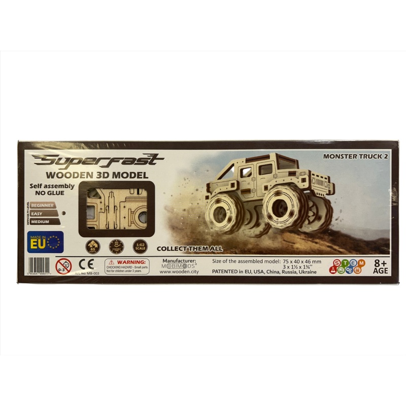 Wooden Monster Truck 2 | 502382 | Wooden City