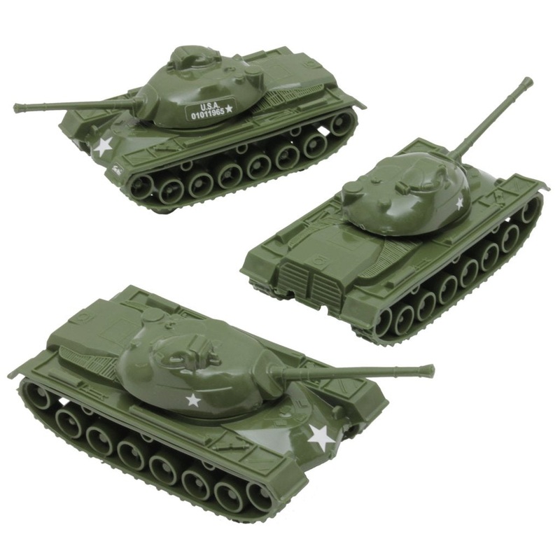 WW2 M48 Patton Tanks - Olive Green | 07191 | Tim Mee