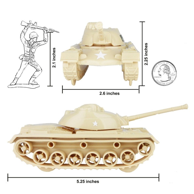 WW2 M48 Patton Tanks  Tan | 07192 | Tim Mee