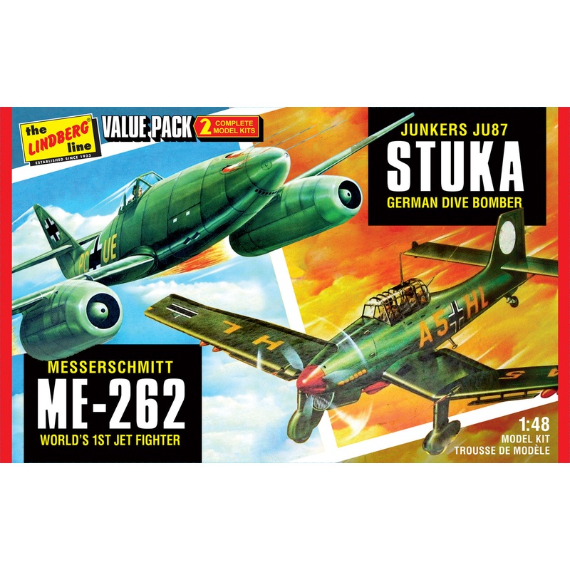 WWII German Fighters Stuka vs ME-262 | HL508/12 | Lindberg Model Company