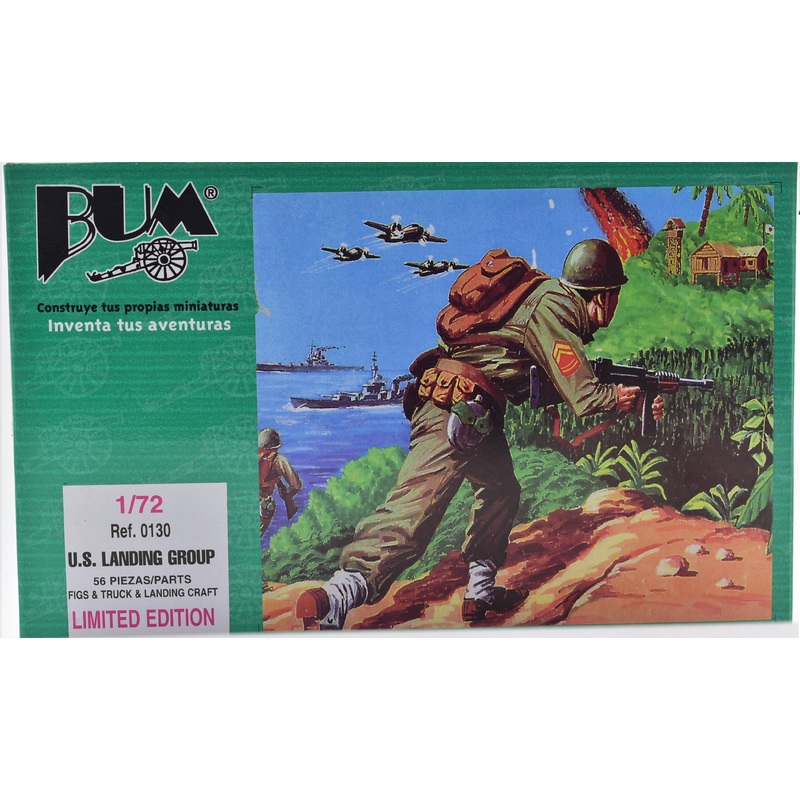 WWII U.S. Landing Group  (56 parts ) 1:72 Figure Set | 0130 | Bum Model Co.