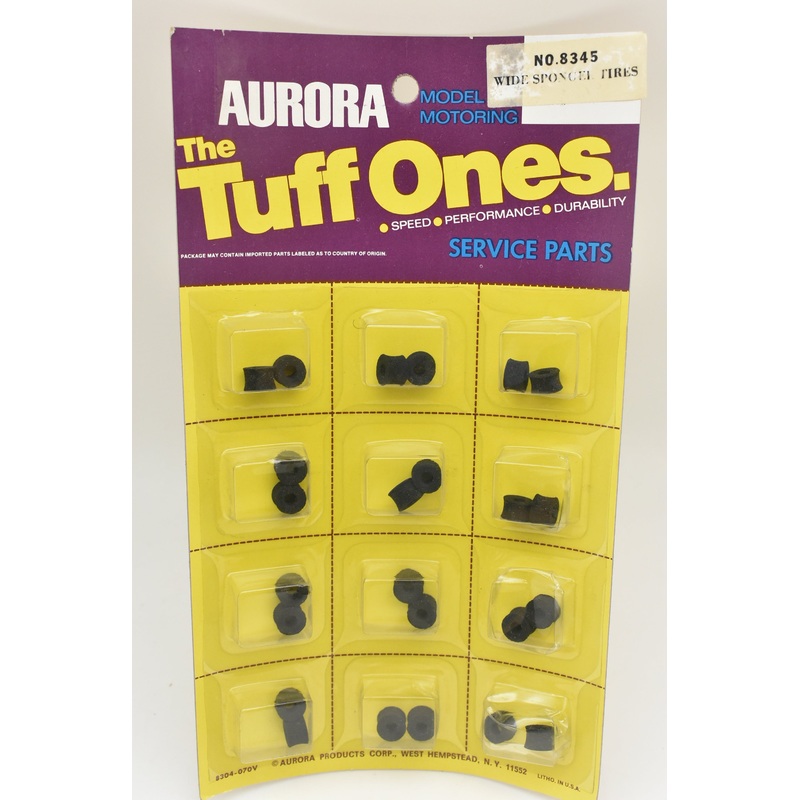 Tuff One  Sponges Tires | 1 card of 12/Pk | The Tuff Ones | 8345 | Aurora Model Motoring