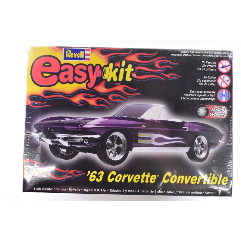Vintage | Easy Kit 1963 Corvette Convertible  1:25 Scale | 85-1934 |  Revell