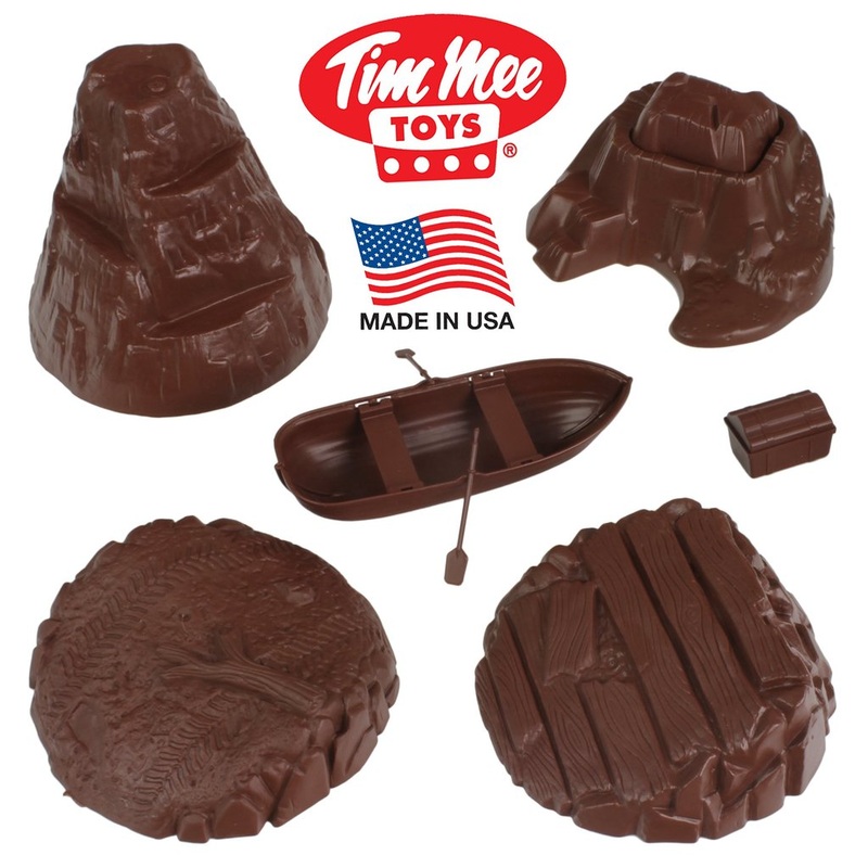 Volcano Island Boat Battle Terrain  Rust Brown | 07700 | Tim Mee