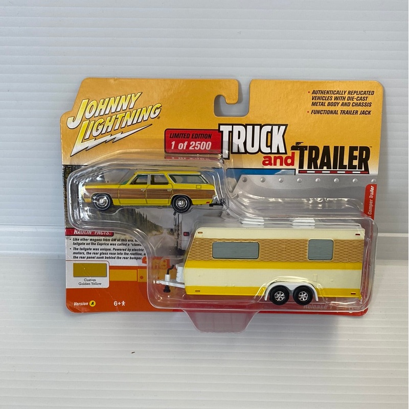 Truck and Trailer 1973 Chevy " Caprice" w/ Camper Trailer | JBLBT013 | Johnny Lightning