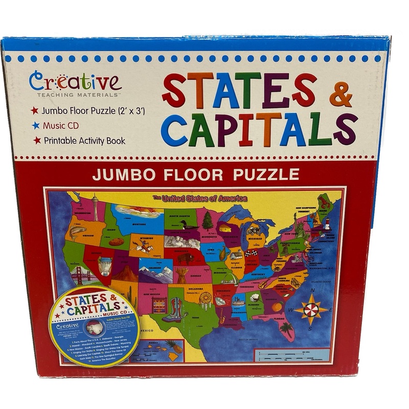 States & Capitals Jumbo Floor Puzzle with CD | CTM1022 | Creative Teaching Materials