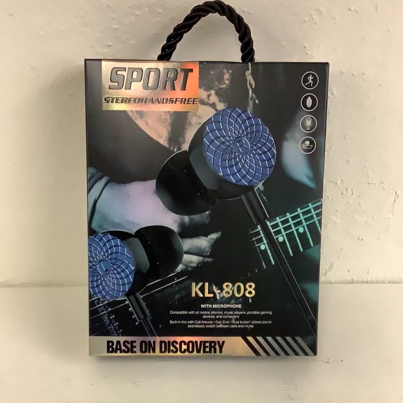 Super bass stereo sport ear buds w/mlc