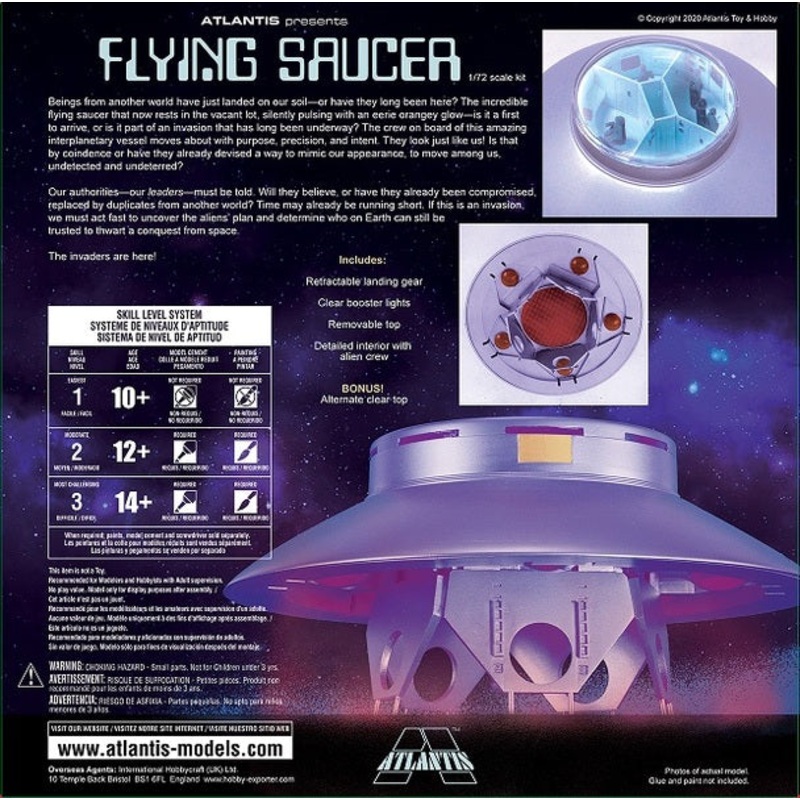 The Flying Saucer From the Invaders TV Show  | ALM169 | Atlantis Model Co.