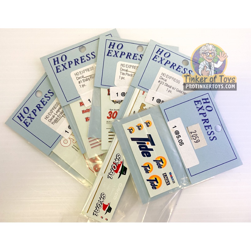 Slot Car Decal Sticker Pack | 2050-2059 | HO Express