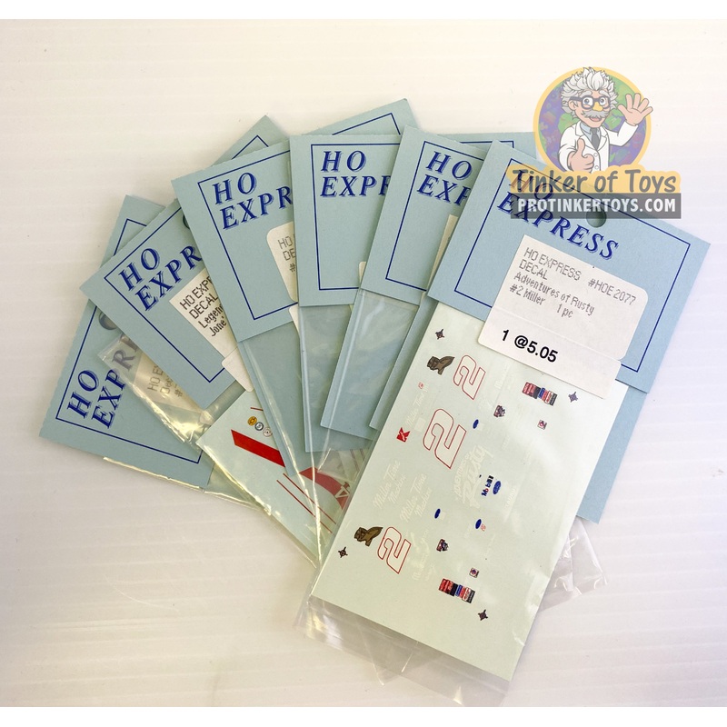 Slot Car Decal Sticker Pack | 2070-2079 | HO Express