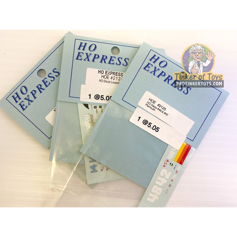Slot Car Decal Sticker Pack | 2120-2129 | HO Express