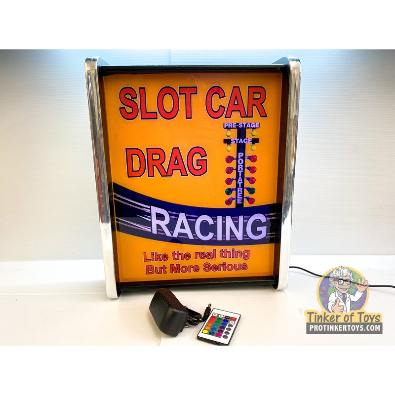 Slot Car Drag Racing | Light Up Display Sign